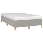vidaXL Cadre de lit gris clair 120x190 cm tissu