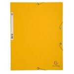 Chemise 3 Rabats À Élastiques Carte Lustrée 400g/m2 - A4 - Jaune - X 25 - Exacompta