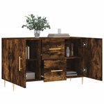 vidaXL Buffet chêne fumé 100x36x60 cm bois d'ingénierie