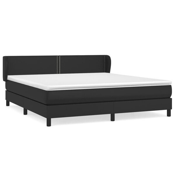 vidaXL Sommier à lattes de lit avec matelas Noir 160x200 cm