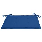 vidaXL Chaises de jardin et coussins bleu royal lot de 2 Bois de teck