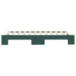 vidaXL Lit de jour avec lit gigogne vert foncé 80x200 cm velours