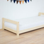 Lit enfant KIDDY 90 x 200 gris et naturel
