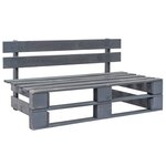 vidaXL Salon de jardin palette 4Pièces avec coussins pin imprégné de gris