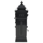 Boîte aux lettres à pilier aluminium vintage antirouille noir 02_0041554