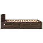 vidaXL Cadre de lit avec tête de lit chêne marron 160x200 cm