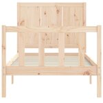 vidaXL Cadre de lit et tête de lit 100x200 cm bois massif