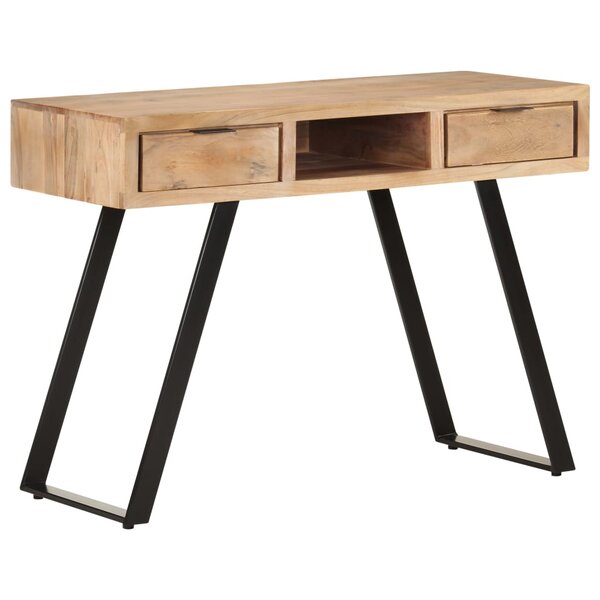 vidaXL Bureau 107x45x79 cm Bois d'acacia solide avec bord naturel