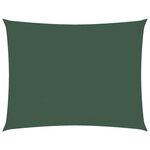 vidaXL Voile de parasol tissu oxford rectangulaire 3x4 m vert foncé