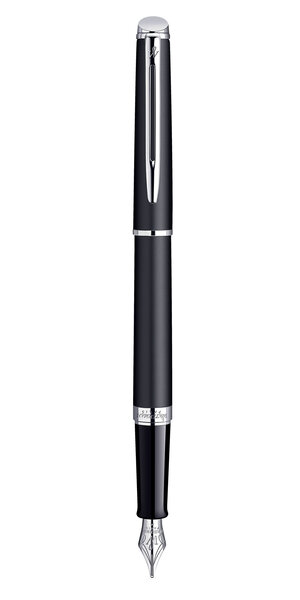 Waterman hemisphere stylo plume  noir mat  plume moyenne  encre bleue  coffret cadeau
