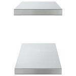 vidaXL Étagères murales 2 Pièces 75x23 5x3 cm argenté acier inoxydable