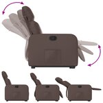 vidaXL Fauteuil inclinable marron similicuir