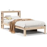 vidaXL Cadre de lit avec tête de lit 90x190 cm bois de pin massif