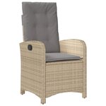 vidaXL Ensemble à manger de jardin coussins 5 Pièces mélange beige rotin