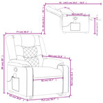 vidaXL Fauteuil inclinable de massage Marron Similicuir