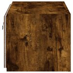 vidaXL Meuble TV mural avec lumières LED chêne fumé 60x35x31 cm