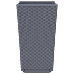 vidaXL Jardinières 2 Pièces gris 32 5x32 5x57 cm polypropylène
