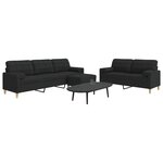 vidaXL Ensemble de canapés 3 Pièces repose-pied et coussins décoratifs