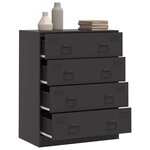vidaXL Buffet noir 67x39x83 cm acier