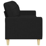vidaXL Canapé à 3 places Noir 210 cm Tissu