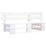 vidaXL Canapé d'angle palette de jardin Bois de pin imprégné de blanc