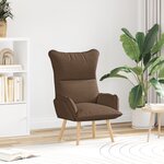 Chaise Relaxante vidaXL en Tissu Marron
