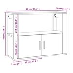 vidaXL Buffet Chêne fumé 80x30x60 cm Bois d'ingénierie