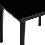 vidaXL Table à dîner de jardin Noir 80x80x74 cm Acier et verre