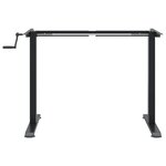 vidaXL Cadre de bureau debout noir (94-135)x60x(70-114) cm acier