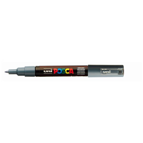 Marqueur pointe conique extra-fine pc1mc 0 7 - 1mm gris ardoise x 12 POSCA