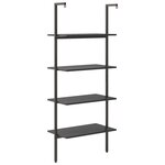vidaXL Étagère inclinée à 4 niveaux Noir 64x35x152 5 cm