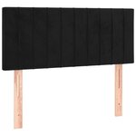 vidaXL Sommier à lattes de lit avec matelas Noir 100x200 cm Velours