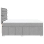 vidaXL Sommier à lattes de lit avec matelas Gris clair 160x200cm Tissu