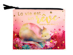 Pochette 20 x 15 cm rose - Chat