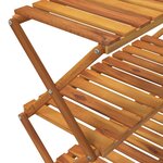 vidaXL Étagère pliable à 3 niveaux Marron 70x31x63 cm Bois d'acacia
