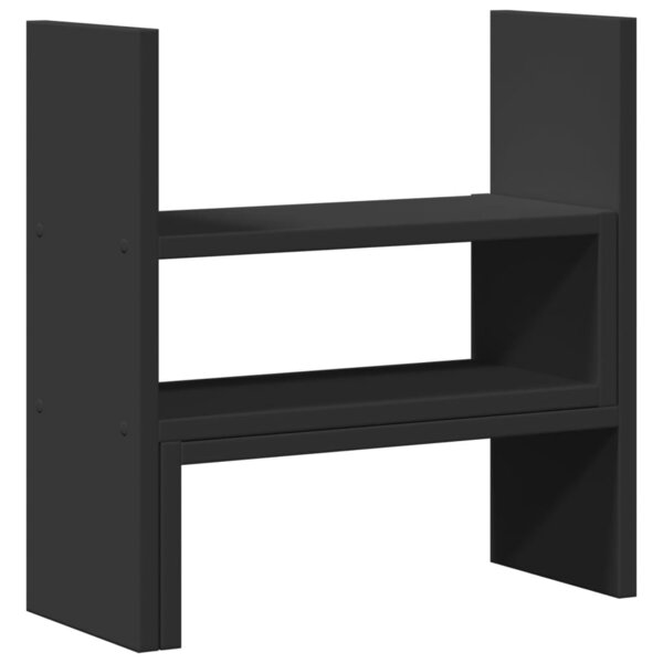Organisateur armoire de bureau réglable bois d'ingénierie noir 02_0043581