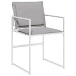 vidaXL Ensemble à manger de jardin avec coussins 9 Pièces blanc textilène