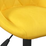 vidaXL Chaises à manger pivotantes lot de 4 jaune moutarde velours