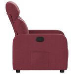 vidaXL Fauteuil inclinable Rouge bordeaux Tissu