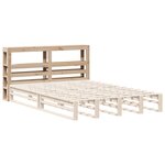 vidaXL Tête de lit avec étagères 150 cm bois massif de pin
