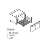 Soubassement baie libre - prof. 630 mm -700 - baron