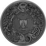 Monnaie en argent 1000 francs g 62.2 (2 oz) millésime 2023 slavic bestiary burning rusalka