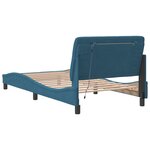 vidaXL Cadre de lit avec lumières LED bleu 100x200 cm velours