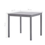 vidaXL Mobilier à dîner de jardin 5 Pièces Bois d'acacia massif Gris