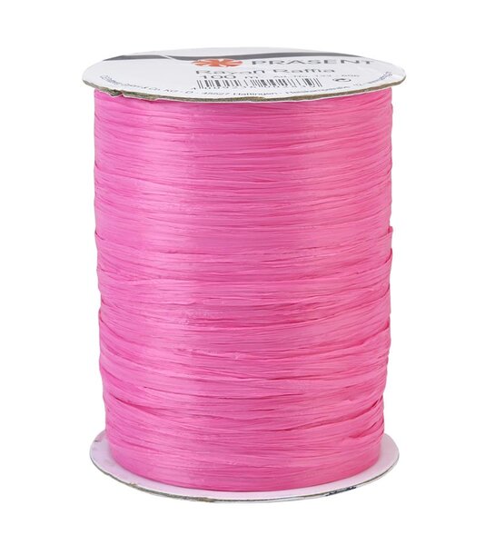 Le raphia kraftel  rayon-raffia 100-m-bobine rose vif