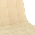 vidaXL Tabourets de bar lot de 2 crème velours