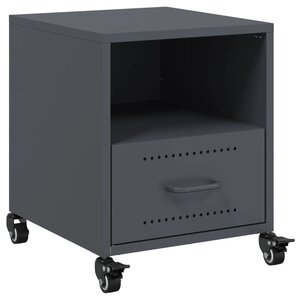 vidaXL Table de chevet anthracite 36x39x43 5 cm acier