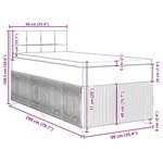 vidaXL Sommier à lattes de lit avec matelas Rose 90x200 cm Velours