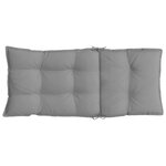 vidaXL Coussins de chaise à dossier haut lot de 4 gris tissu oxford