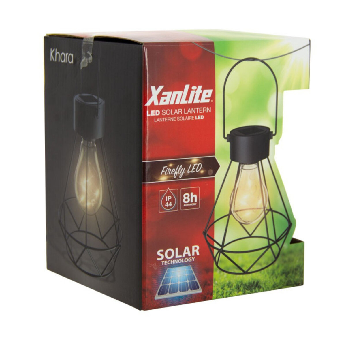 Lanterne LED Solaire Déco Khara, Spéciale Extérieur, indice de protection  IP44